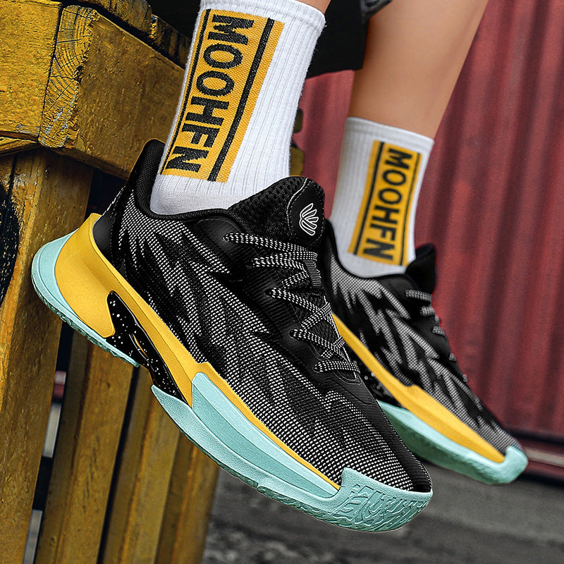 Basketball Shoes New Mesh Breathable Anti-Slip Practical Cushioning Rebound Sneakers Fashion Trend Lightweight Sports Shoes