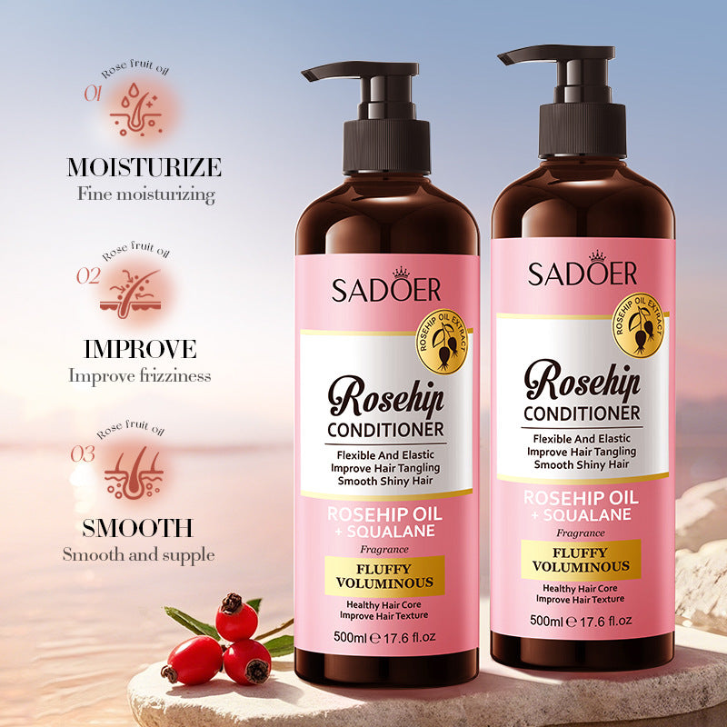 Hair Conditioner500ml Rosehip Oil Fluffy, Rich, Moisturizing and Nutritious Hair Mask Export Manufacturer Wholesale