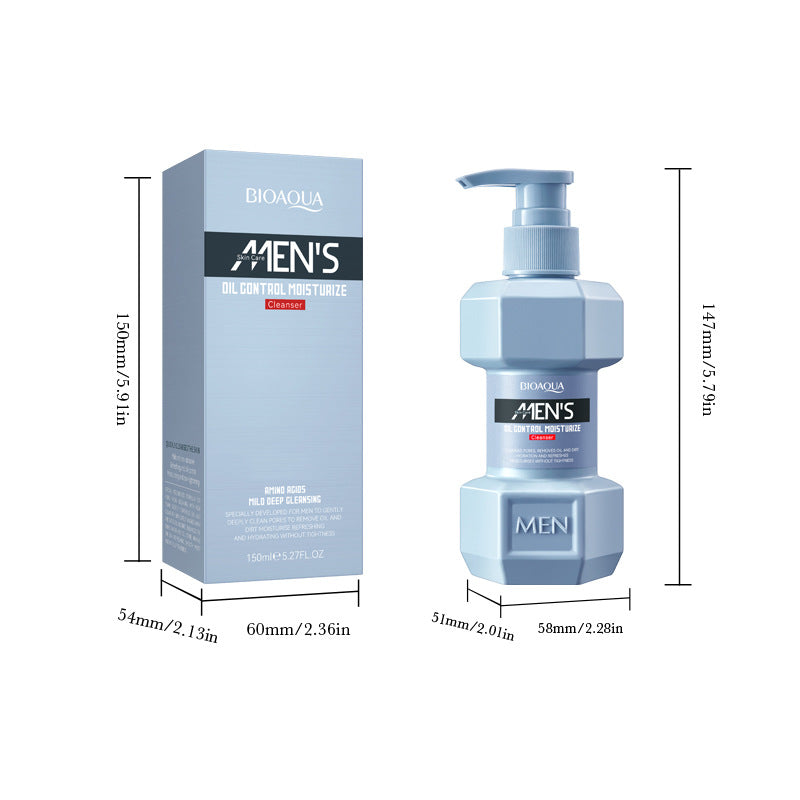 BIOAOUA Men's Oil Control Moisturizing Cleanser Cleansing facial cleanser   wholesale