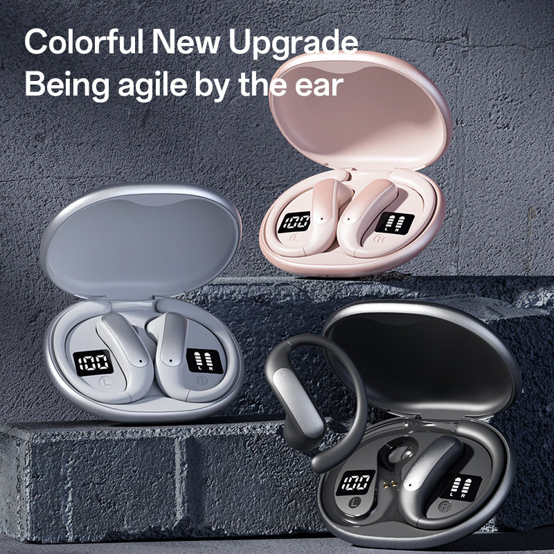 Popular M134Digital Display Ear-Hook Headphones Private Model High Appearance Long Battery Life Wireless Bluetooth Headphones