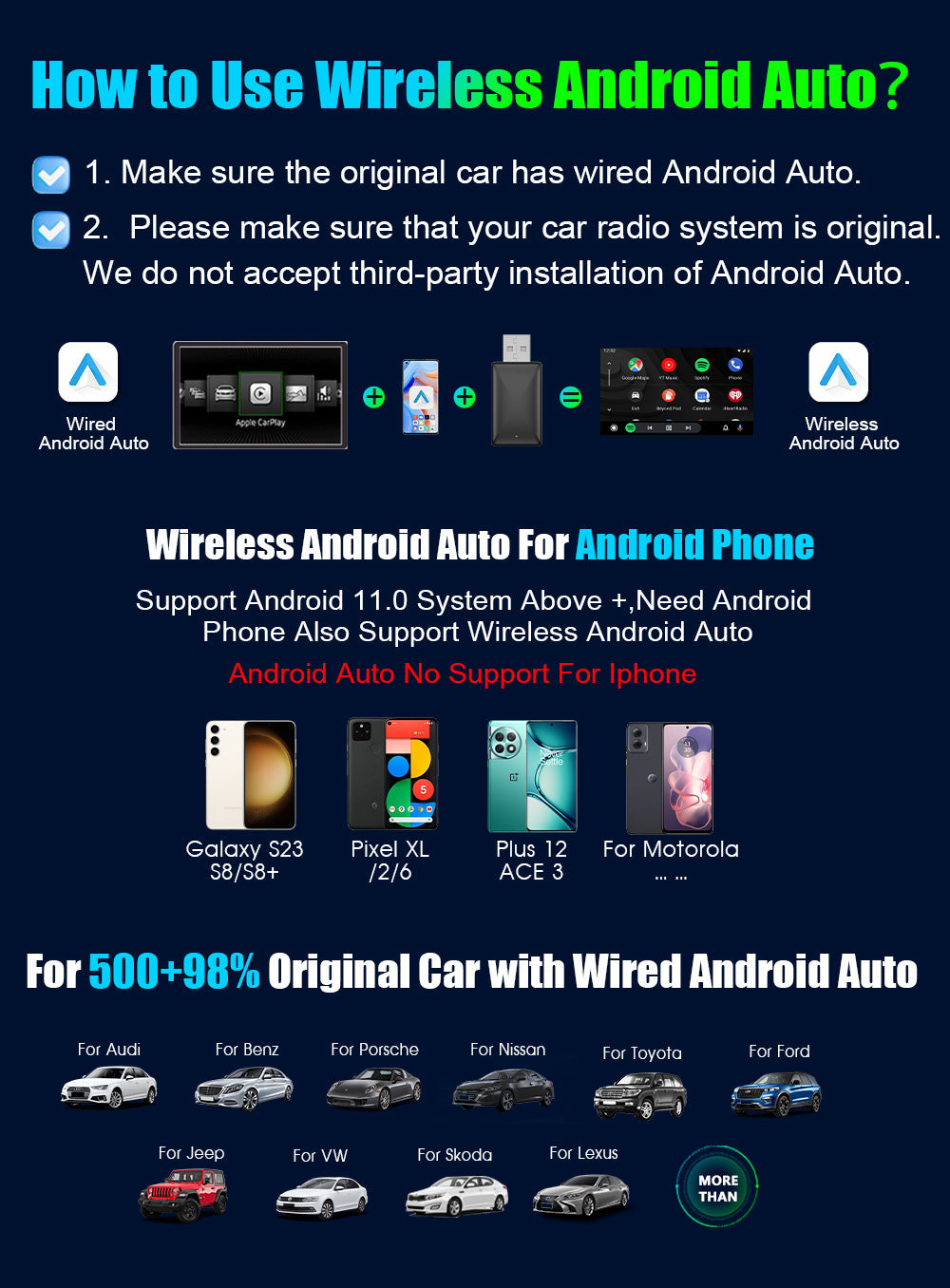 Carplay Original Car Wired to Wireless Box In-Car Smart Adapter auto Navigation Black Box Ai box