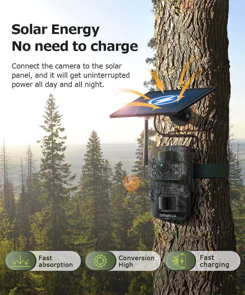 Camouflage4G Install Solar Camera Hunting300Wan Gaoqing GPS Positioning Infrared Night Vision Remote Camera