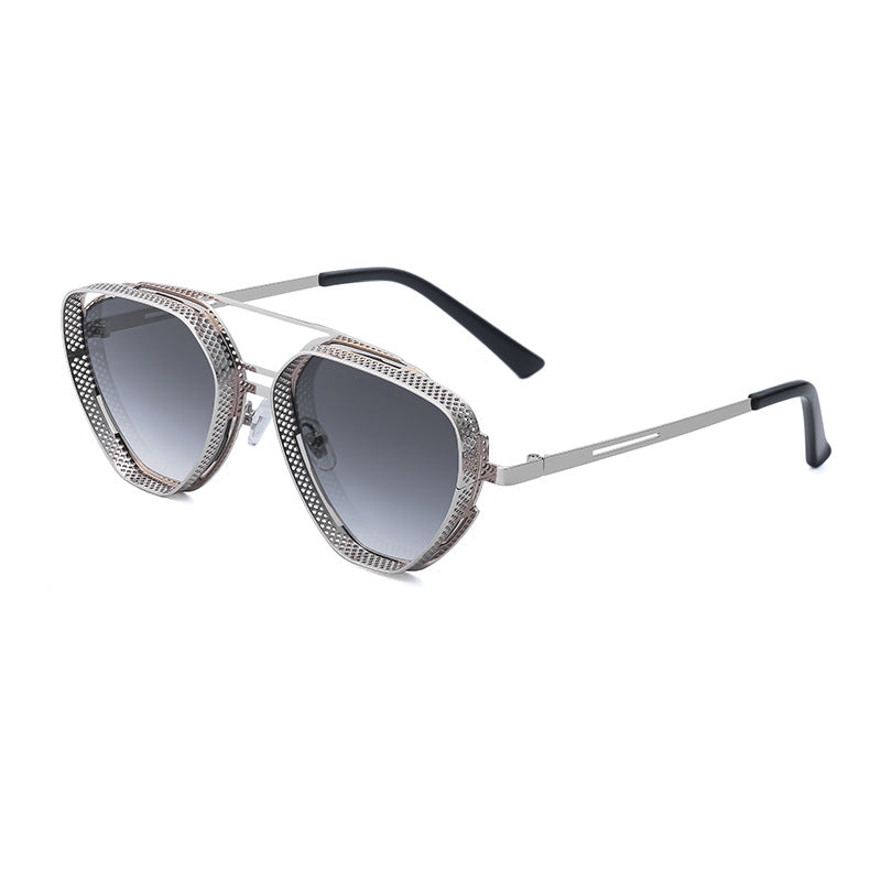 New Hollow Sunglasses for Men, European and American Retro Steampunk Irregular Sunglasses, Fashion Glasses sunglasses