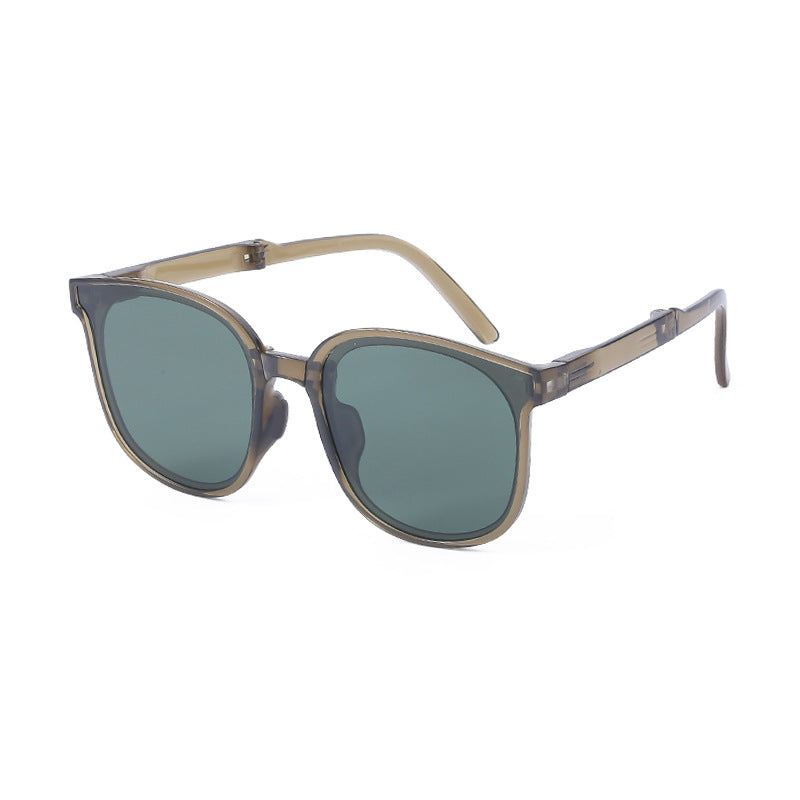 New Fashion Foldable Sunglasses for Women UV Protection Polarized Sunglasses Trendy Portable Full Frame Sun Glasses