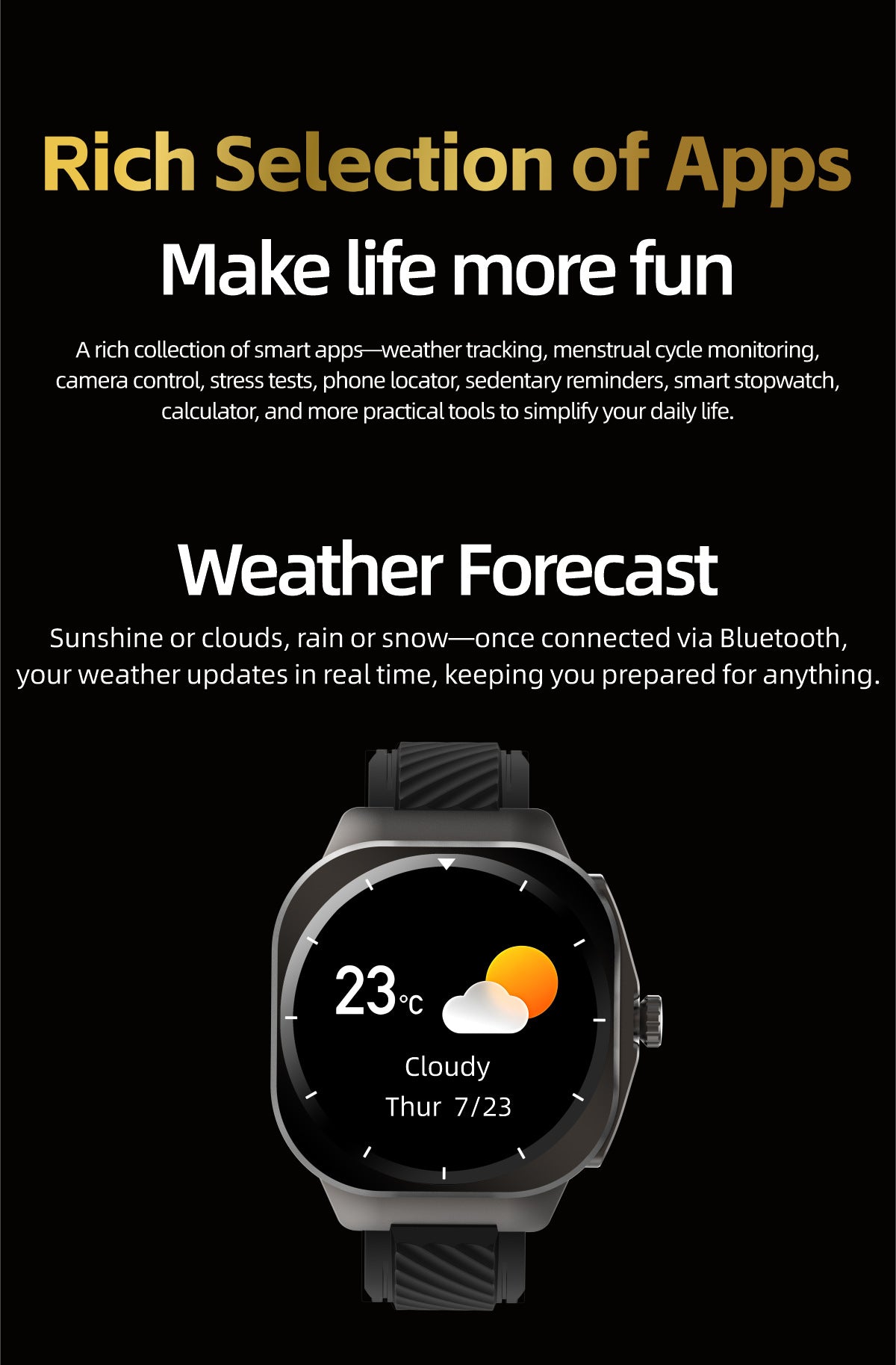 AIMB-Z19Smart Watch Bluetooth Call True Heart Rate Step Count Sleep Monitoring Hidden Earphones Sports Three-Proof