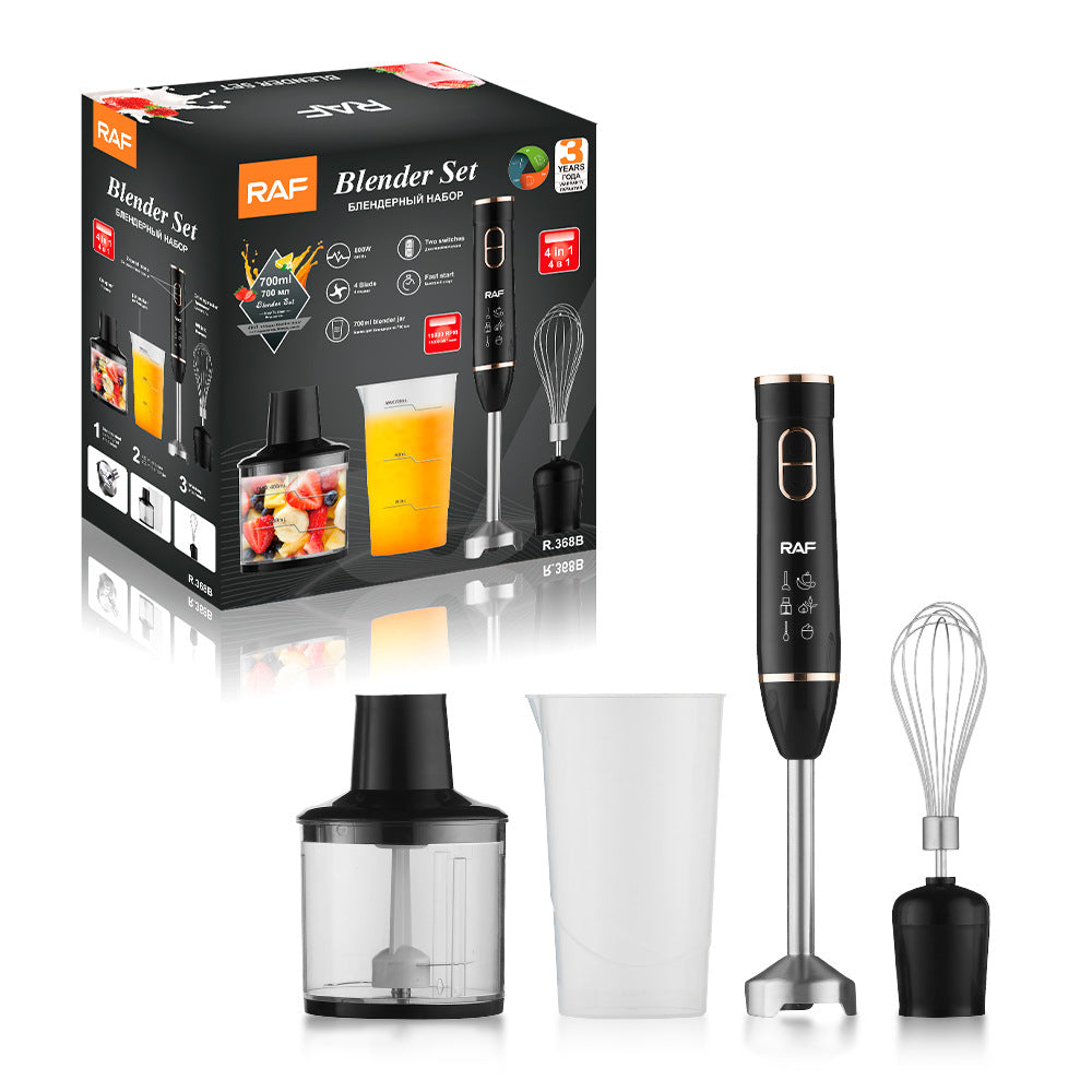 RAF EU Standard Handheld Cooking Stick Blender Multi-Functional Household Food Processor 4-in-1 Baby Food Baking