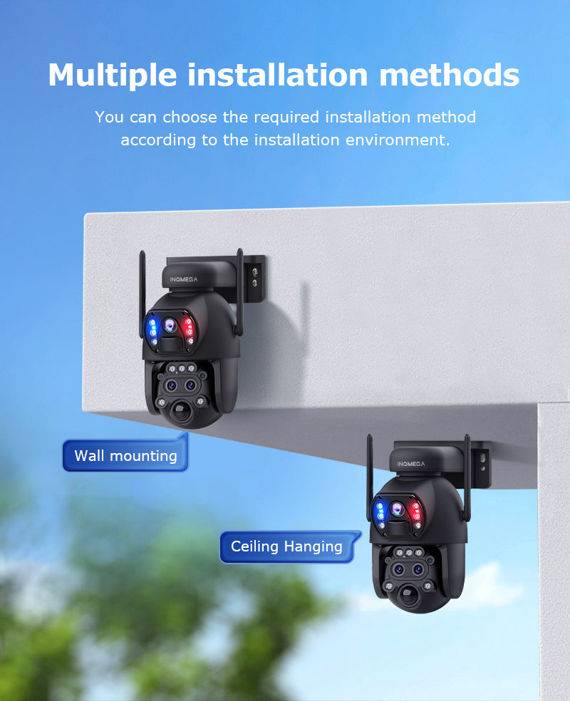 Low power consumption solar surveillance camera with three lenses152x Zoom Pan Tilt Camera UBOX Intelligence