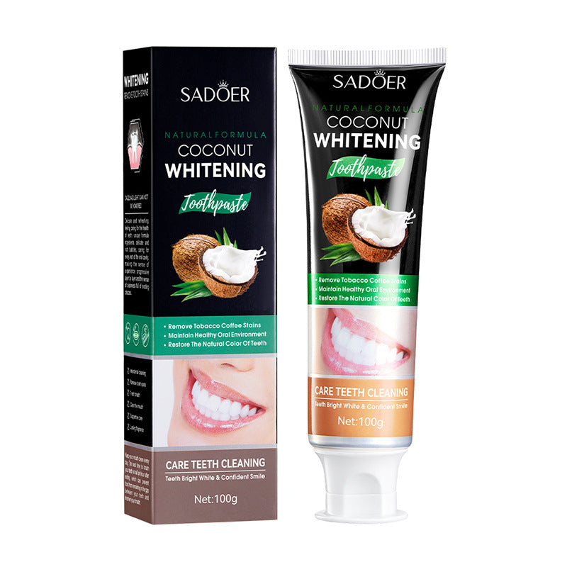 Toothpaste SADOER Vitamin C Coconut Oral Care Gum Protection  Wholesale Live Streaming