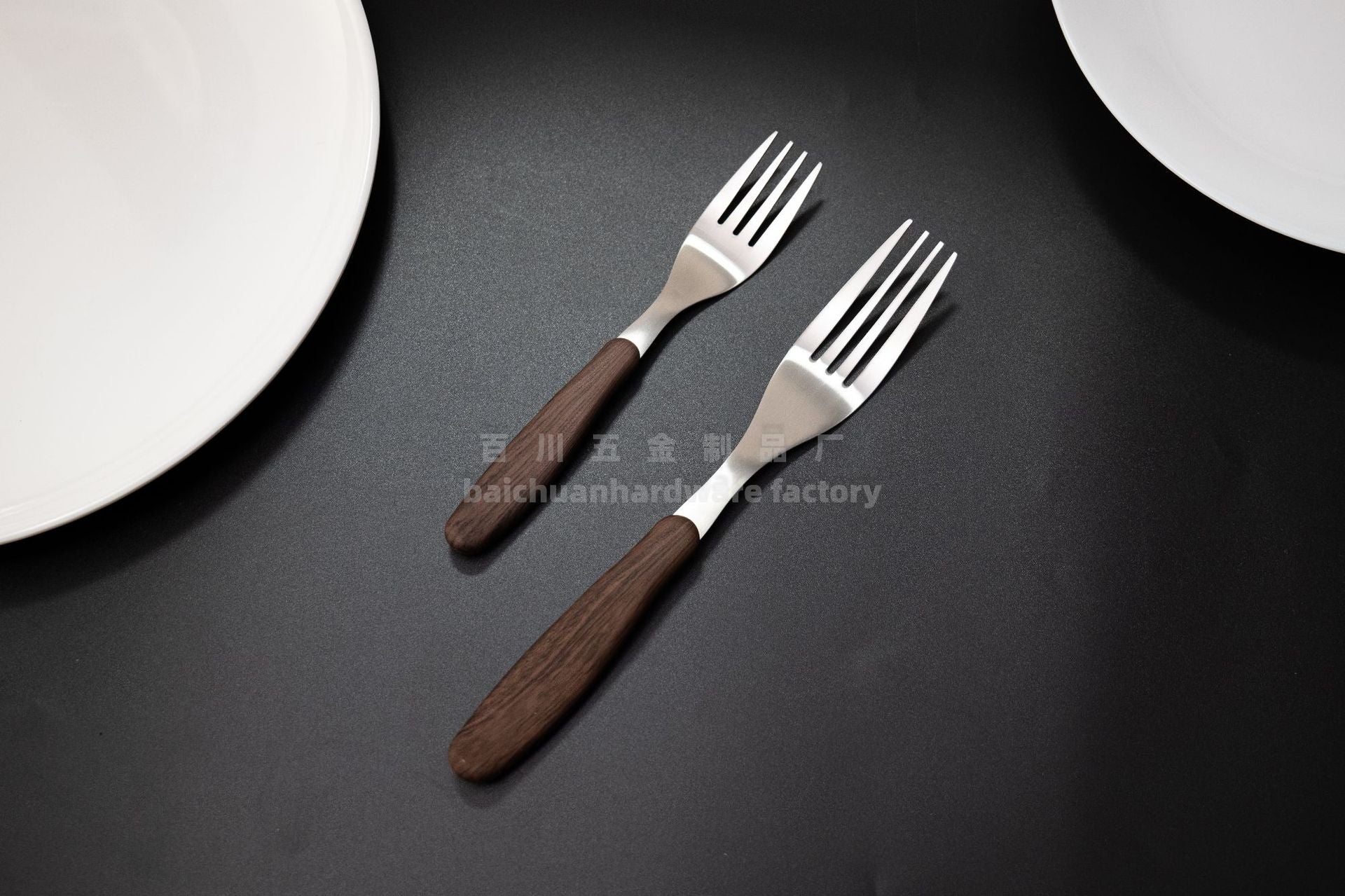 18/10Stainless Steel Western Tableware Set Imitation Wood Grain Handle Steak Knife Fork Spoon High-end Western Hotel Tableware