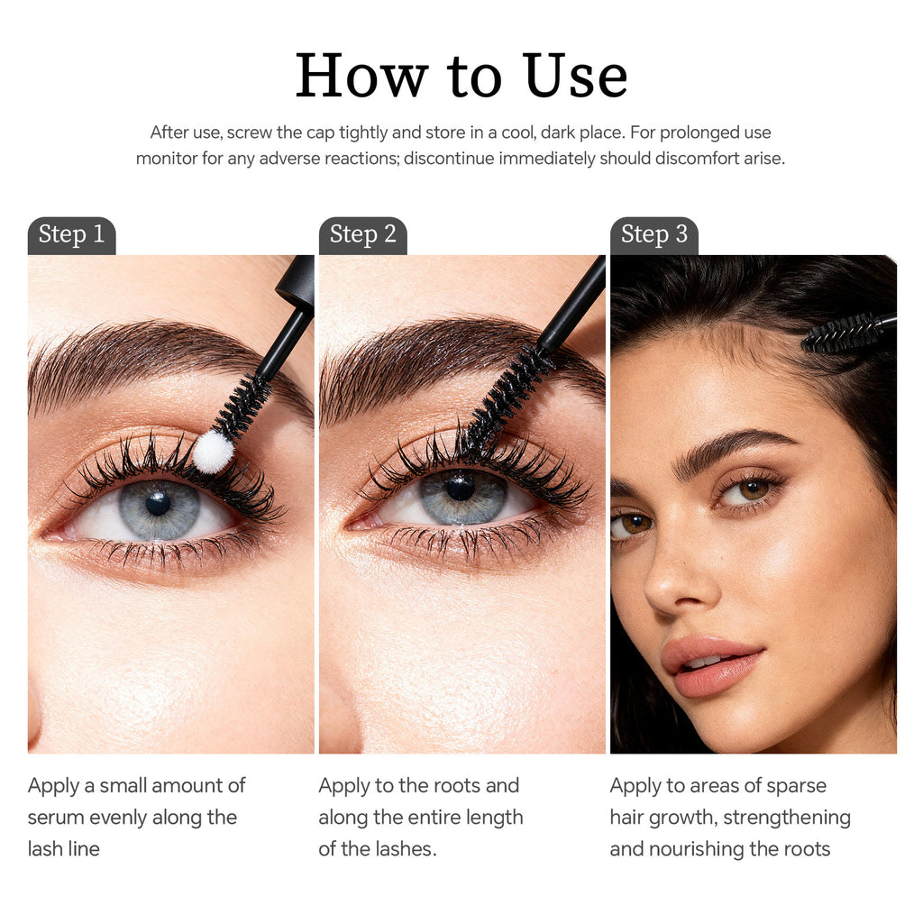 Exclusive Supply Double-ended Ampoule Peptide Eyelash Moisturizing Essence Curling Eyelashes Thick and Long Mascara