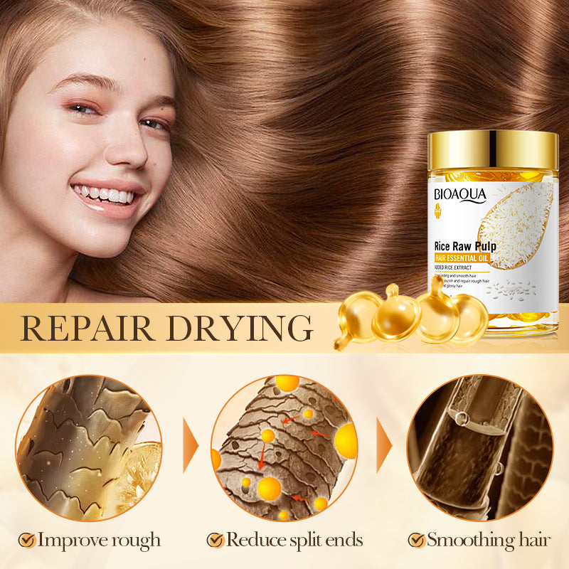 Rice Puree Hair Care Capsule Essential Oil BIOAOUA Repair and Nourish Conditioner Cross-Border Wholesale