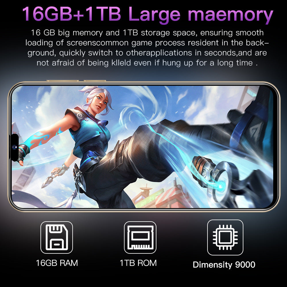 i14 ProMax Smartphone6.8Inch Full HD Screen3+64G Android4G Mobile Phone Factory In Stock Wholesale