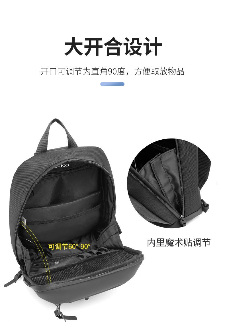 ozuko New Oxford Cloth Chest Bag Outdoor Men's Shoulder Bag Casual Waterproof Men's Bag Single Shoulder Crossbody Bag