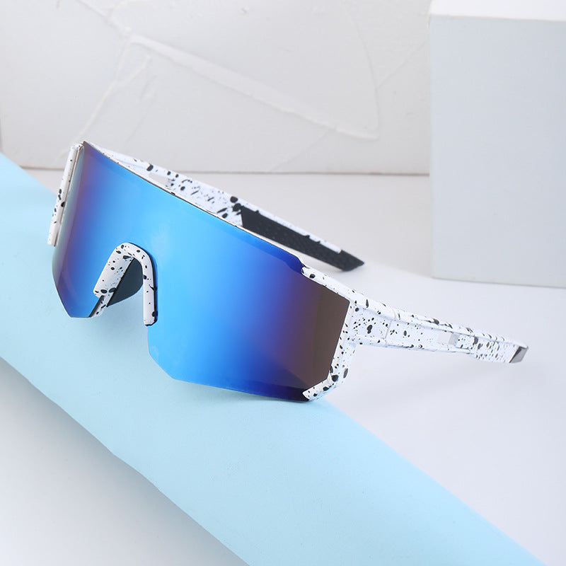 Cycling Goggles Colorful Outdoor Women's European and American One-piece Sunglasses Windproof Skiing Sports Sunscreen Sunglasses Men