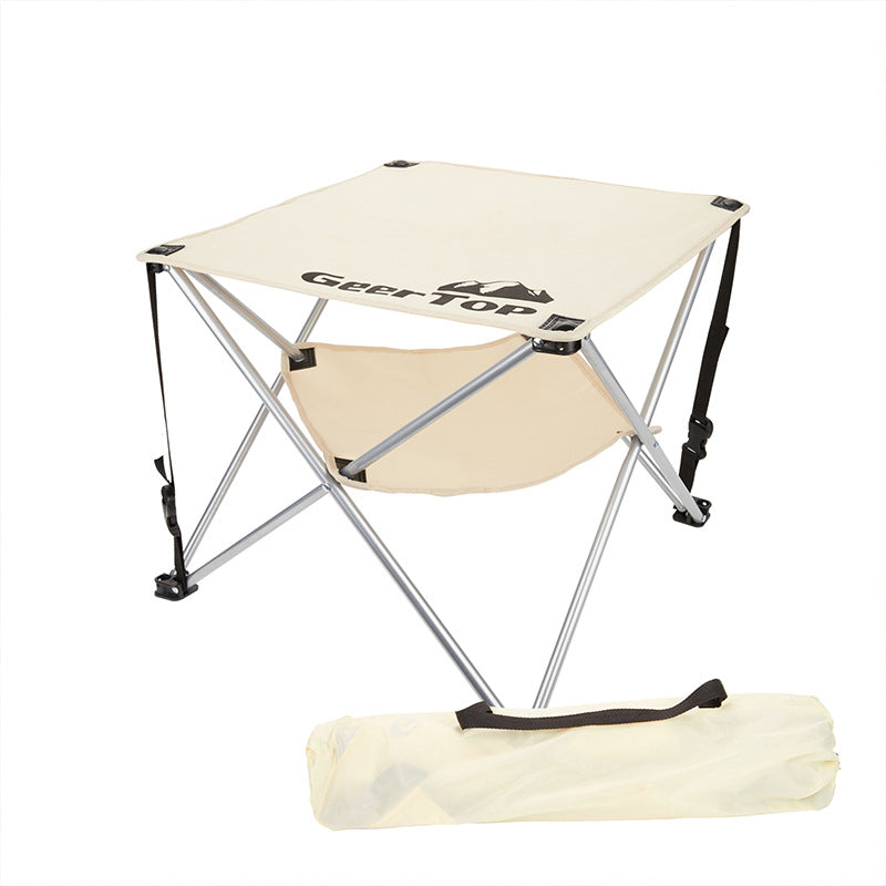 Camping Fabric Folding Table Camping Barbecue Stall Portable Mini Table Multifunctional Outdoor Picnic Table Outdoor Leisure