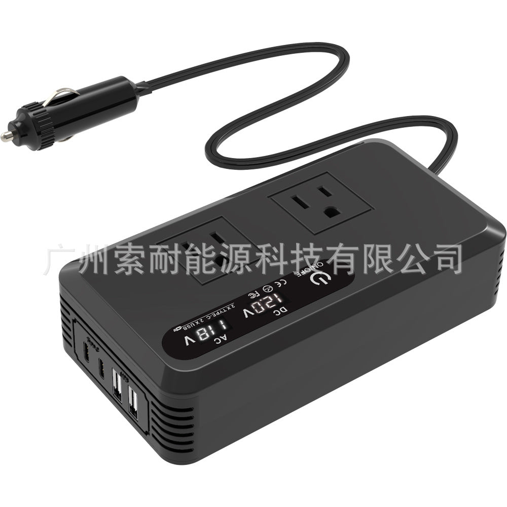 Hot Selling Car Inverter200W 12V Turn110V/220V Double USB Type-C Mouth inverter