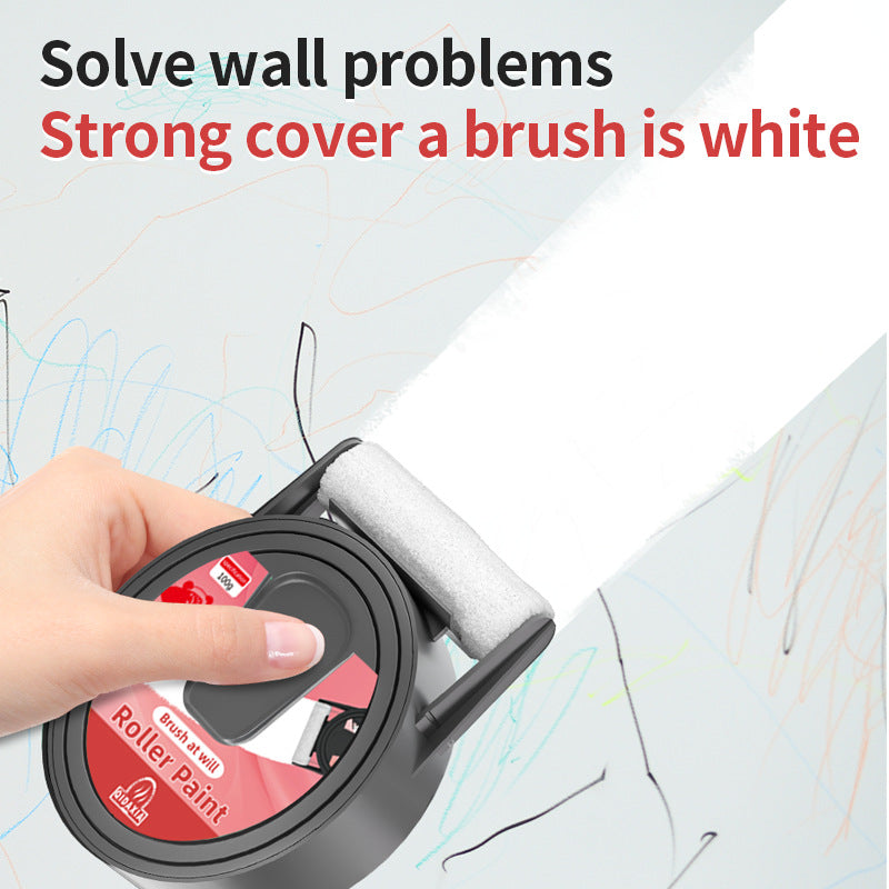Red Roller Paint Small Roller Brush Wall Repair Paste Dirt Cover Old Wall Renovation Paint Latex Paint Interior Wall Paint Wall Renovation