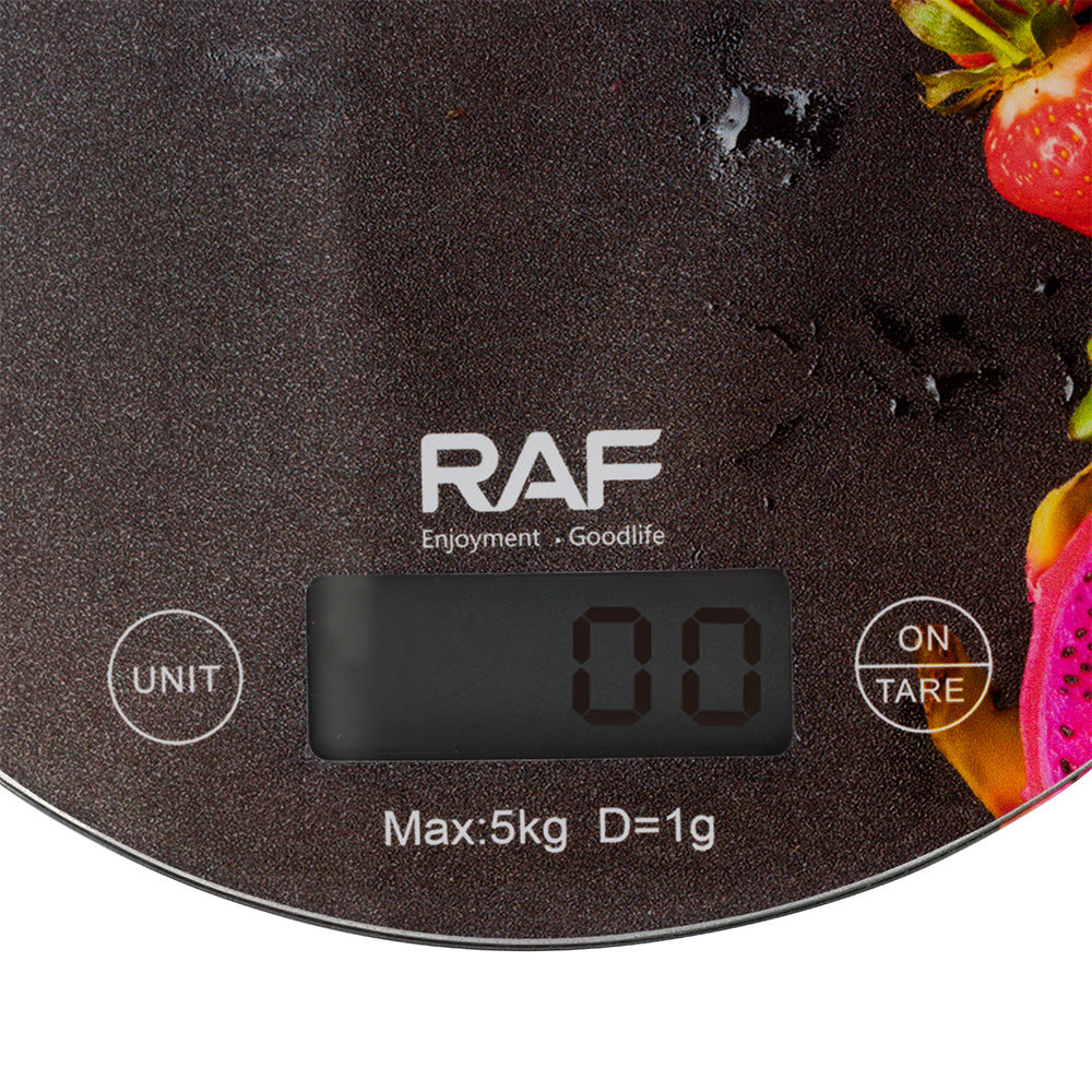 RA  Stainless Steel LCD Display Multi-unit Conversion Tare Function Waterproof Kitchen Scale Electronic Scale Limit5kg