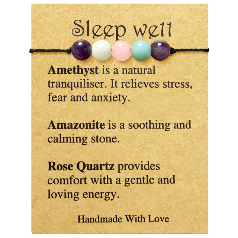 Handmade Knot Braided Bracelet Stone Beaded Tiger Eye Map Stone Couple Gift Stretchable Braided Bracelet