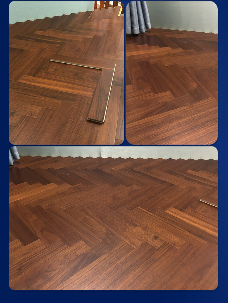 Herringbone Parquet Elm Rosewood Ebony Teak Rosewood Black Walnut Multi-layer Solid Wood Composite Flooring