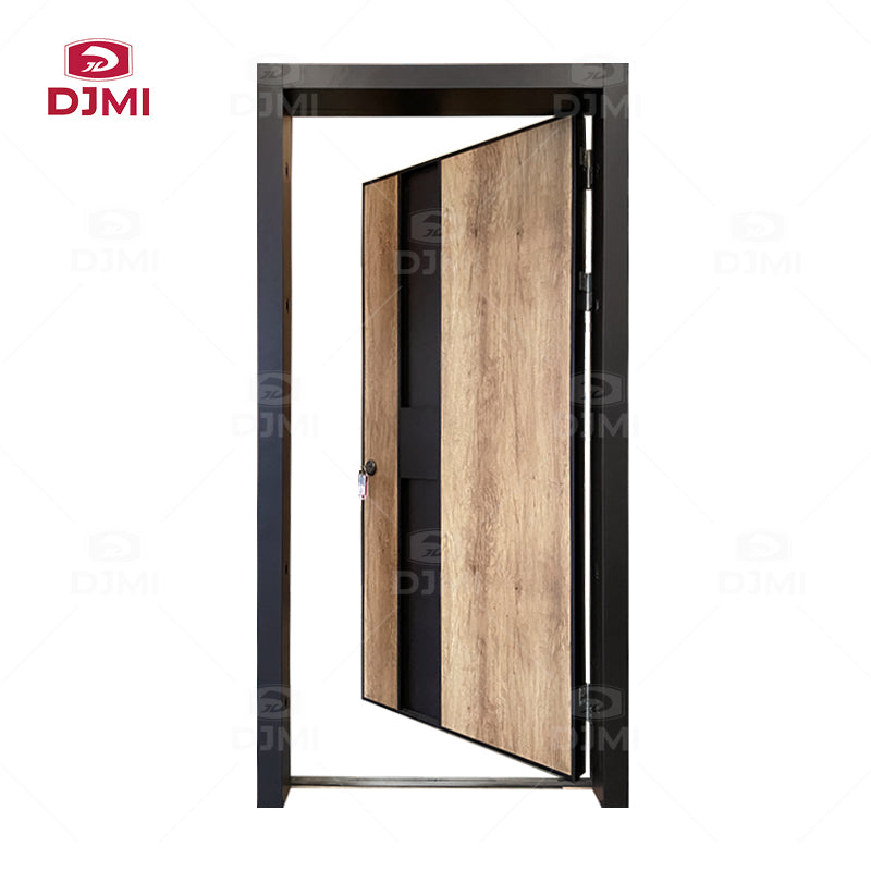 China Factory    Wood Armored Doors Modern Simple Design Security Entrance Door