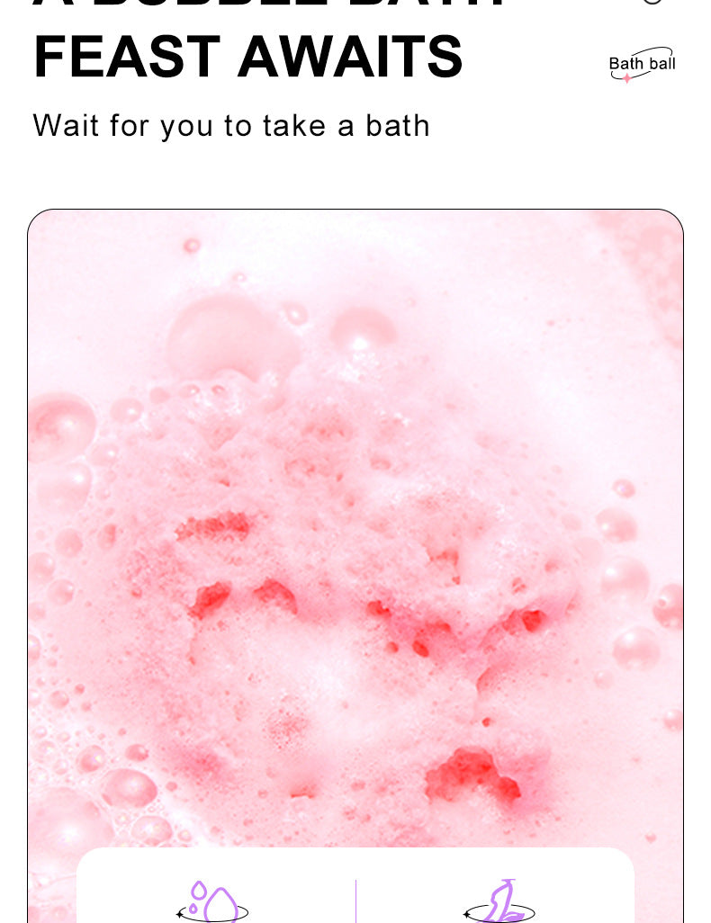 Dried Flower Explosive Bath Salt Ball100gSADOER Clean Fragrance Bath Ball  Wholesale