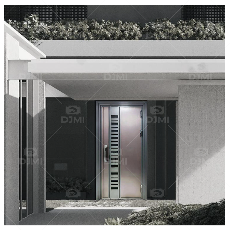 DJMI Modern Exterior Main Gate Door Designs Front Iron Entry Doors Entrance Security Steel Door for House