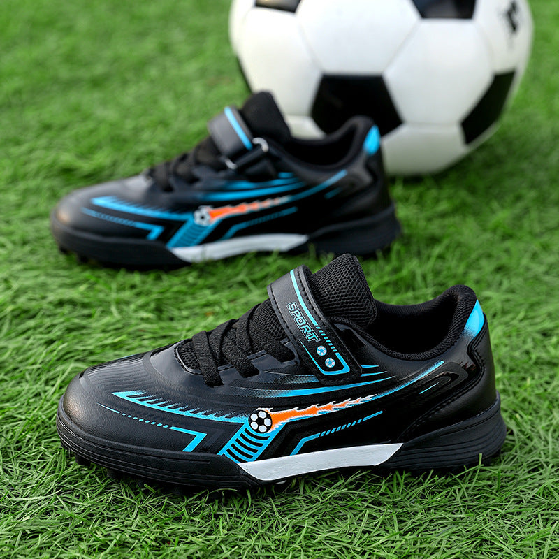 Professional Boys' Lightweight Breathable Training Shoes with Velcro for Primary and Secondary School Students2025Fashion Trendy Short Spike Sneakers