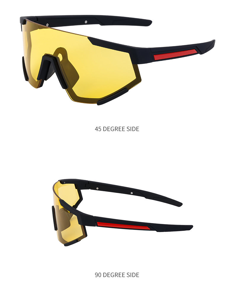 New Cycling Goggles for Women, UV Protection, One-Piece Large Frame Sunglasses, Outdoor Sports Colorful Integrated Sunglasses