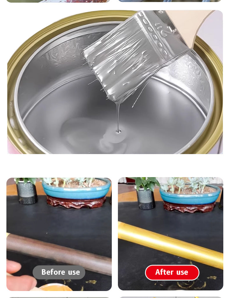 Gold and Silver Latex Paint baolisi Iron Art Steel Color Steel Tile Renovation Coating Anti-Rust Industrial Metal Paint