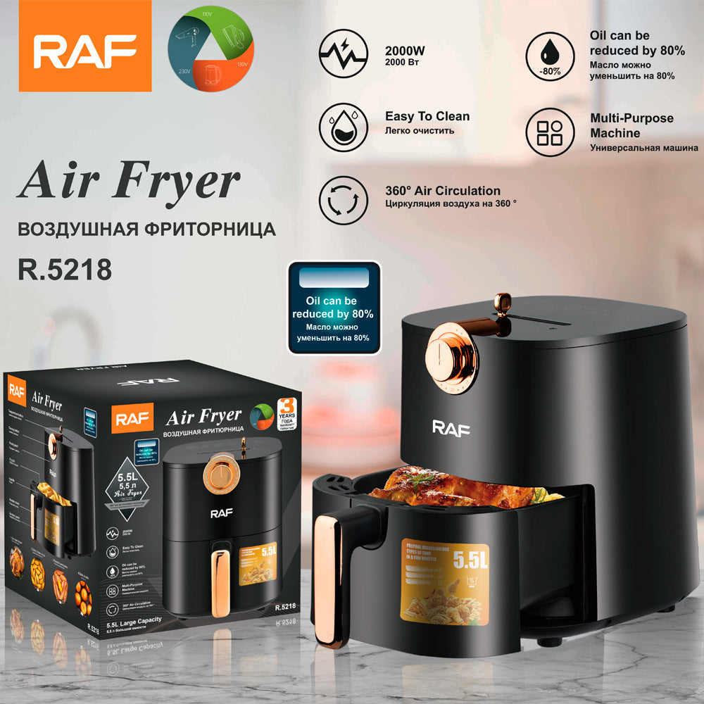 RAF European Standard Household Oil-Free Air Fryer Multifunctional Smart Oven French Fries Electric Fryer R.5218