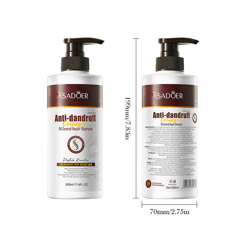 Collagen Anti-Dandruff Oil Control Shampoo SADOER Repair and Clean Shampoo Wholesale