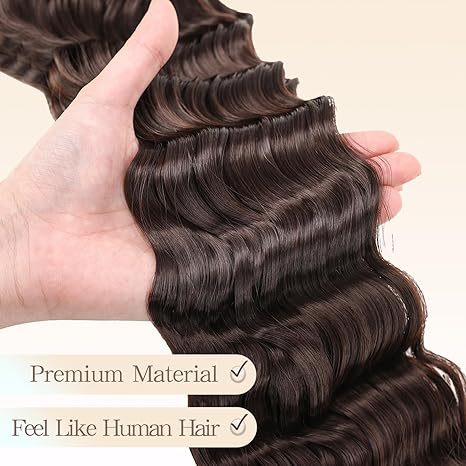 European and American Style Synthetic Hair Domestic Wig Crochet Hair Extensions Curly Hair Piece Deep Wave Bulk hair 30in120g