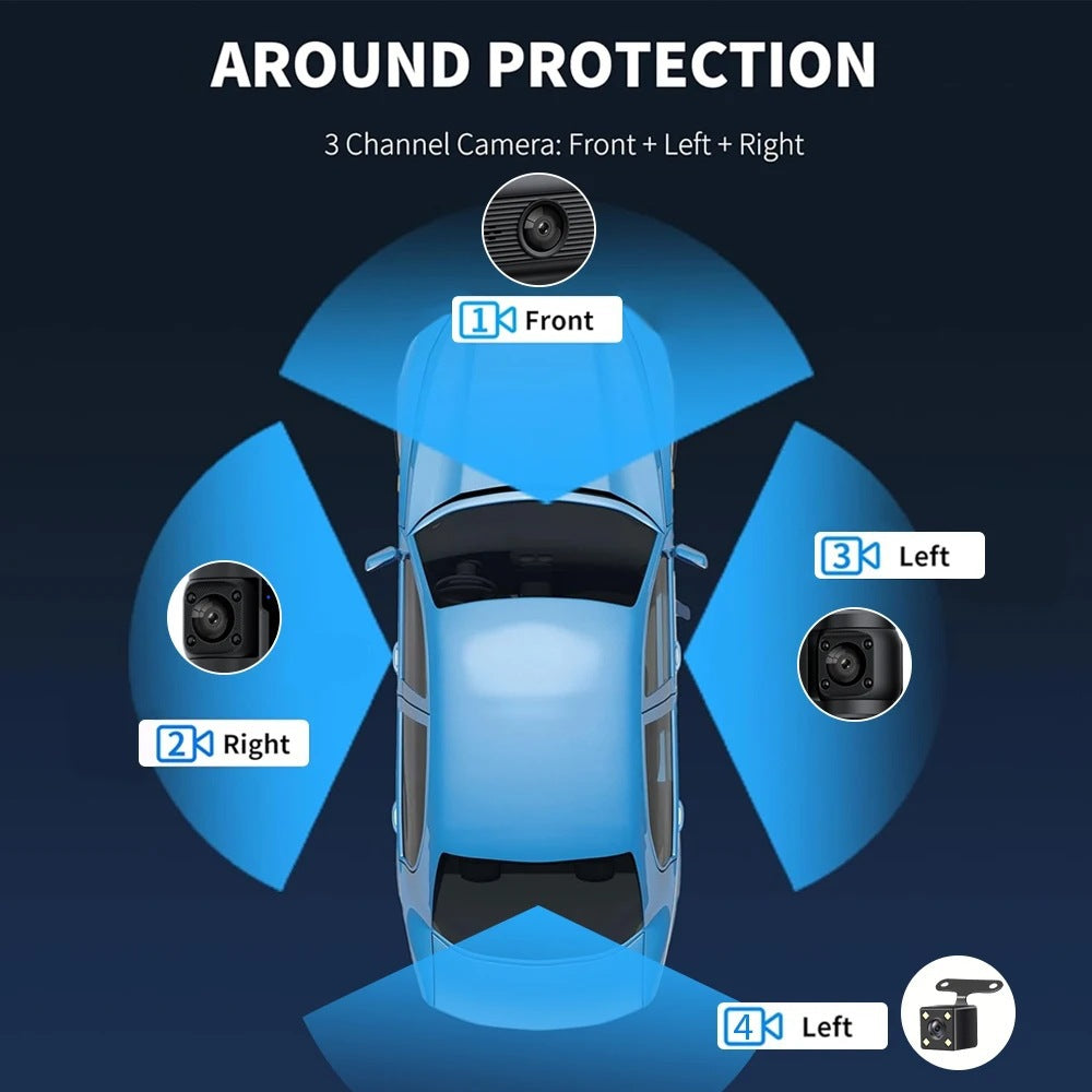 S7Sanlu New Model Dash Cam1080P Car Camera Four Lens HD Night Vision Recorder