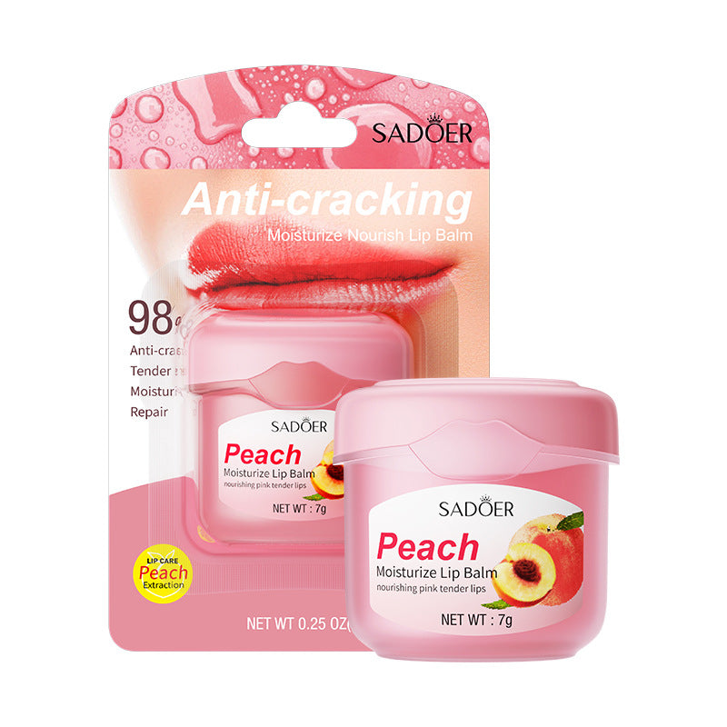 Lip Balm SADOER Honey Hydrating Avocado Anti-Dry Crack Peach Lip Mask  Wholesale