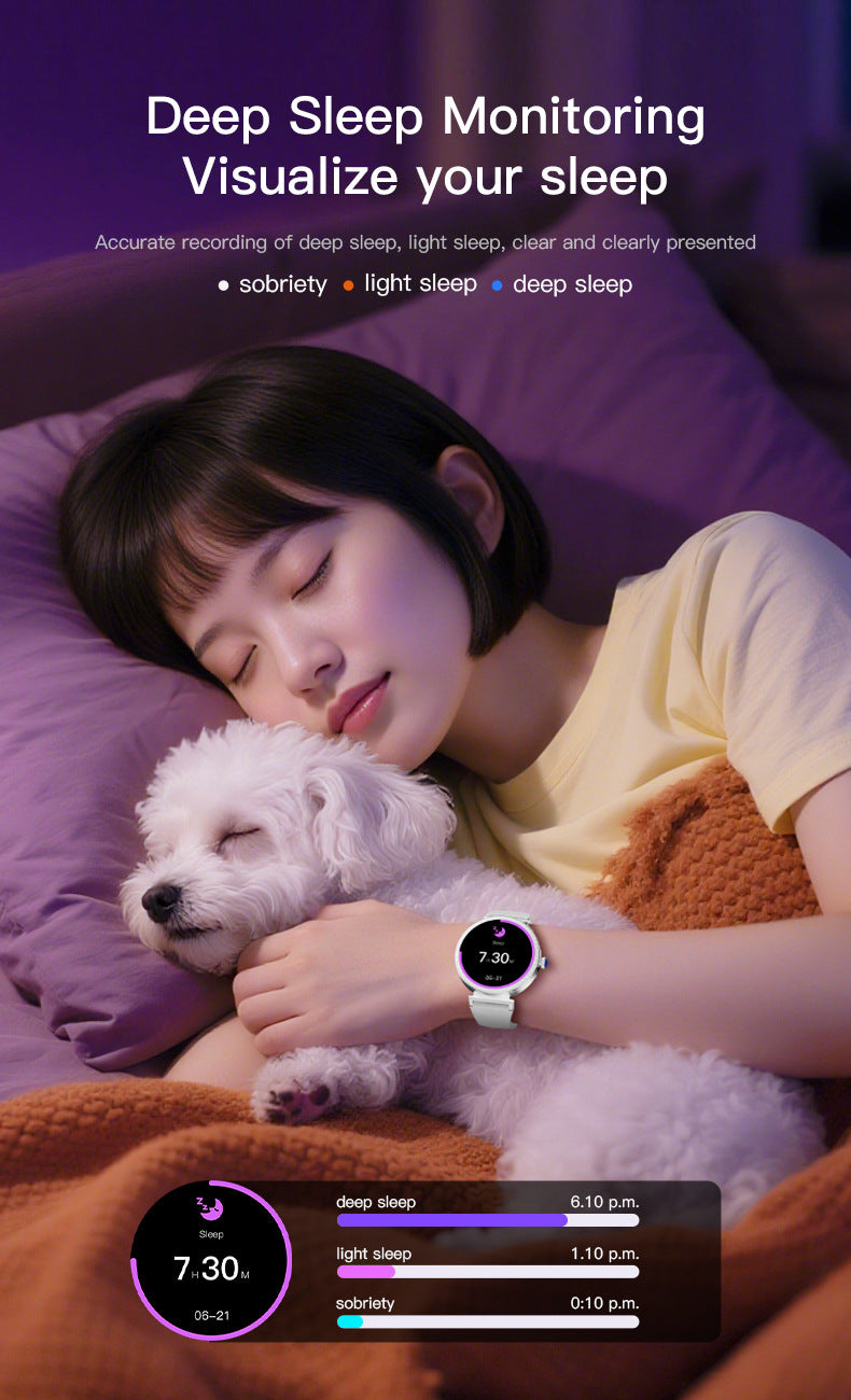 S16Smart Watch1.27inch Bluetooth Call Heart Rate Message Push Sleep Niche Full Diamond Women's Watch