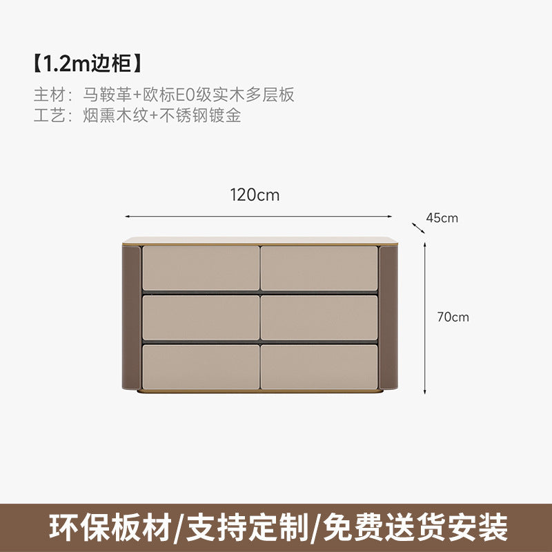 Multi-layer Solid Wood Rock Board Dressing Table Bedside Table Integrated Designer Bedroom Modern Minimalist High-grade Gray Makeup Table
