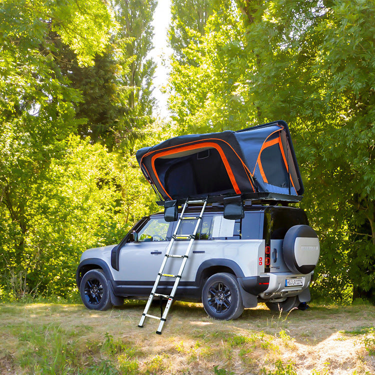 Manufacturer Wholesale Aluminum Alloy Roof Tent Outdoor Camping Travel Rainproof Thickened Hard Top Car Tent1-2People