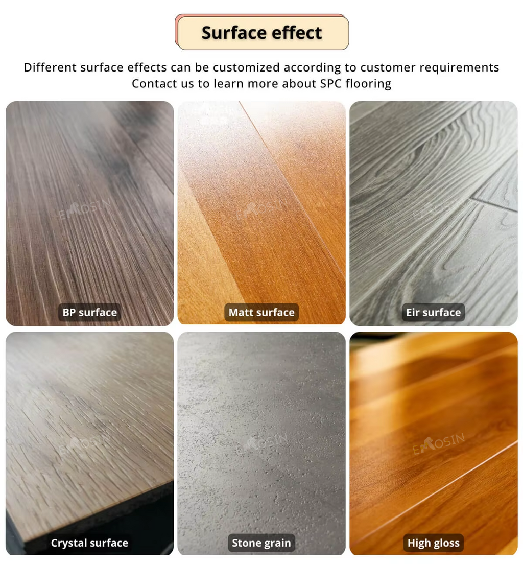 High Quality Commercial Waterproof Click Lock Vinyl Plank Smooth Marble Surface Glossy High Gloss Spc Flooring
