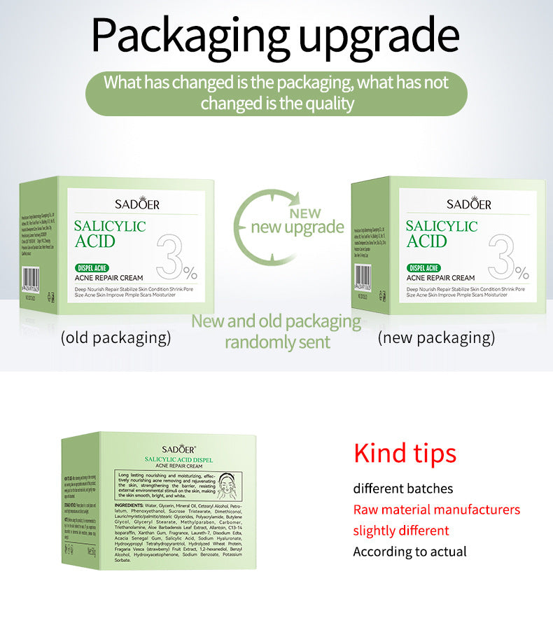 Salicylic Acid Skincare Series SADOER Anti-acne Amino Acid Moisturizing and Hydrating Skin Care Products  Foreign Trade Approval