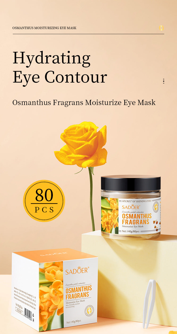 Golden Osmanthus Eye Mask Patch SADOER Moisturizing and Hydrating to Reduce Dark Circles  Foreign Trade Live Wholesale