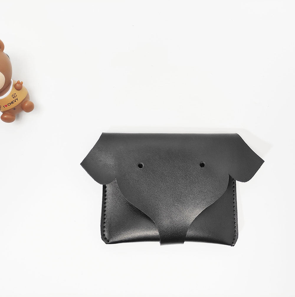 Guangzhou Factory Genuine Leather Cartoon Little Elephant Coin Purse Simple Card Bank Card Advertising Promotional Gift Trendy Product