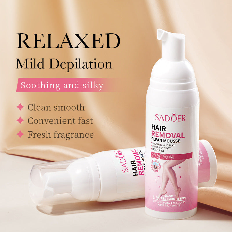 Hair Removal Mousse100gSADOER Hair Removal Non-Irritating Silky Smooth Skin Cleansing Depilatory Cream  Wholesale