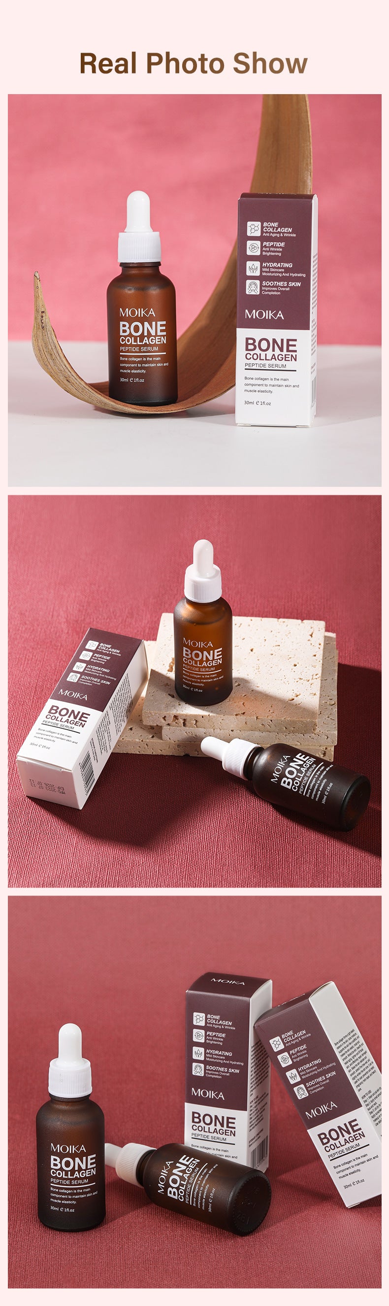 Specially designed Collagen Anti-Wrinkle Serum for Fading Fine Lines Facial Serum