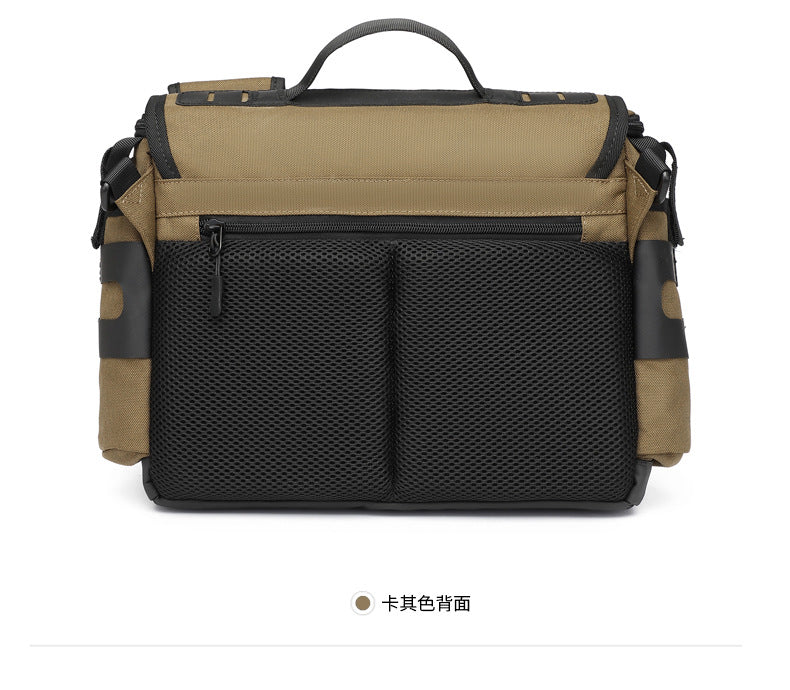 Men's Messenger Bag Multifunctional Crossbody Bag Waterproof Cycling Shoulder Bag Outdoor Commuting Tactical Style Men's Satchel