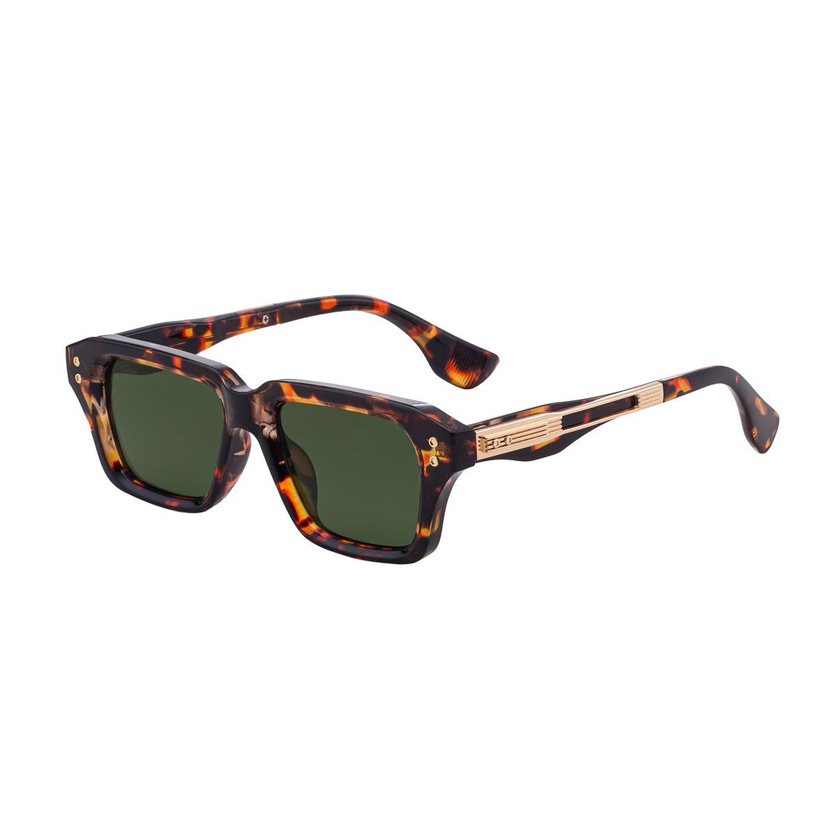 2025New European and American Fashion Square Frame Sunglasses for Men, Unique Small Frame, High-End Trendy Sun Protection Sunglasses for Men