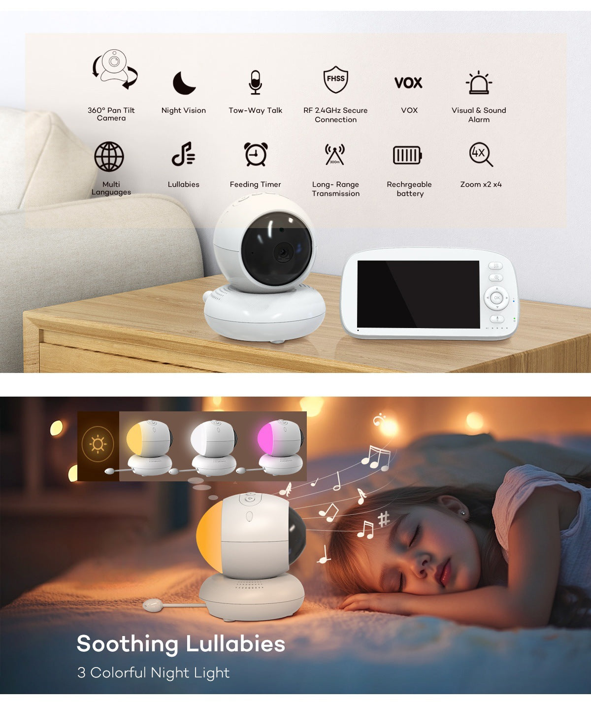 WiFi Baby Monitor Baby Monitor Surveillance Camera Wireless Care Home Smart Care