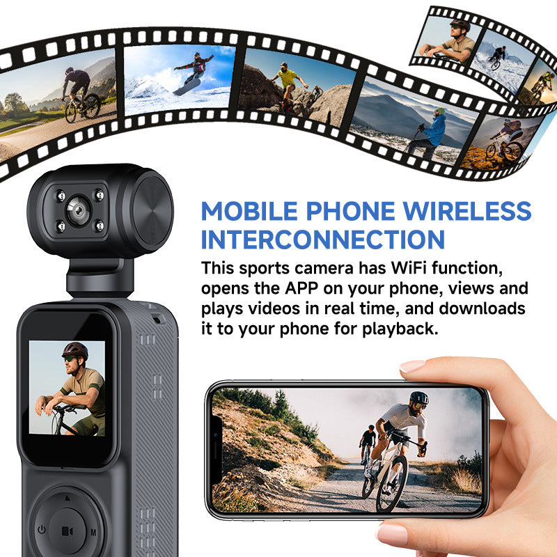 Q54K HD Handheld Sports Outdoor Camera vlog Cycling Pocket Camera Anti-Shake Recorder