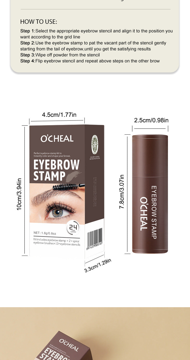 AliExpress Ouqianya Eyebrow Powder Stick Stamp with Eyebrow Card+Eyebrow Brush Long-lasting Multi-functional Eyebrow Dye Cream1.8g