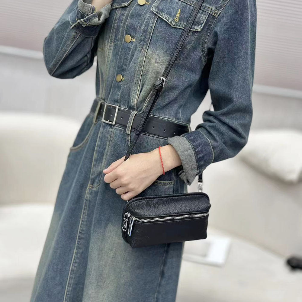 Compact and Exquisite Phone Bag for Women2025New Lightweight Simple Chest Bag Fashionable Portable Mini Crossbody Bag Small Bag